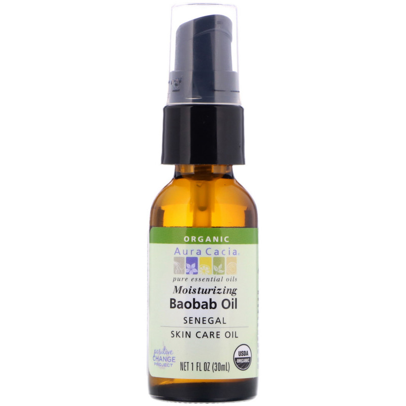 Aura Cacia, Organic Baobab Oil, Skin Care Oil, 1 fl oz (30 ml)