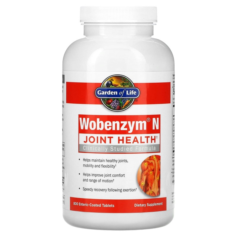 Wobenzym Вобэнзим N Здоровая воспалительная реакция и поддержка суставов 800 таблеток покрытых кишечнорастворимой оболочкой