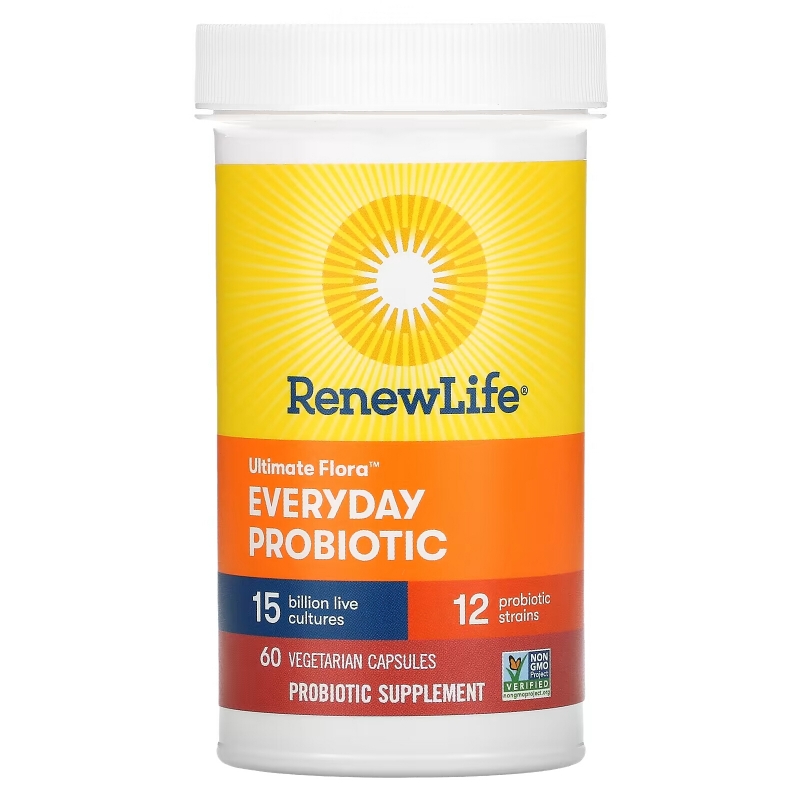 Renew Life, Ultimate Flora Everyday Probiotic, 15 Billion CFU, 60 Vegetarian Capsules