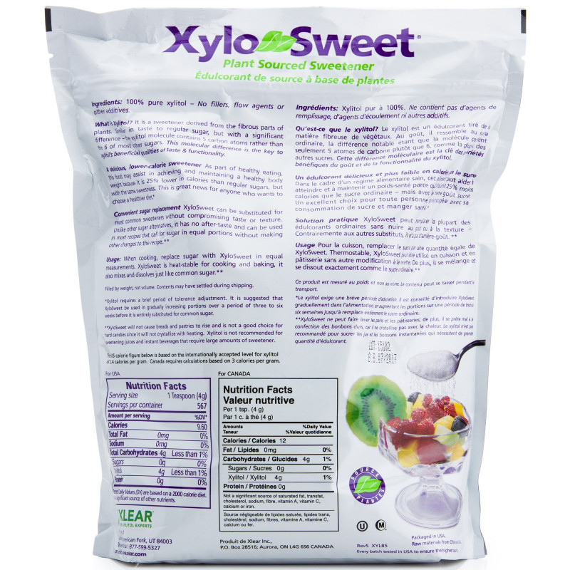 Xlear Inc (Xclear) XyloSweet Подсластитель растительного происхождения 5 фунтов (227 кг)