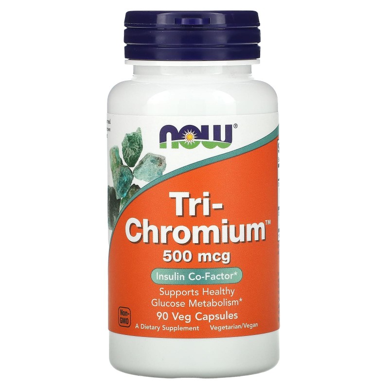 Now Foods Tri-Chromium 500 мкг 90 вегетарианских капсул