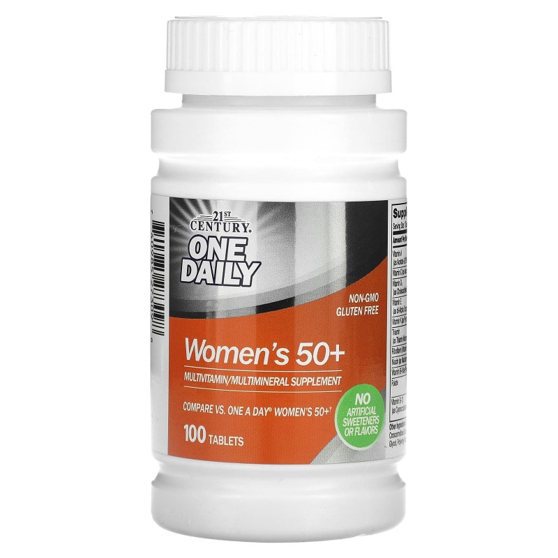 21st Century Health Care One Daily для женщин 50+ мультивитамины и мультиминералы 100 таблеток