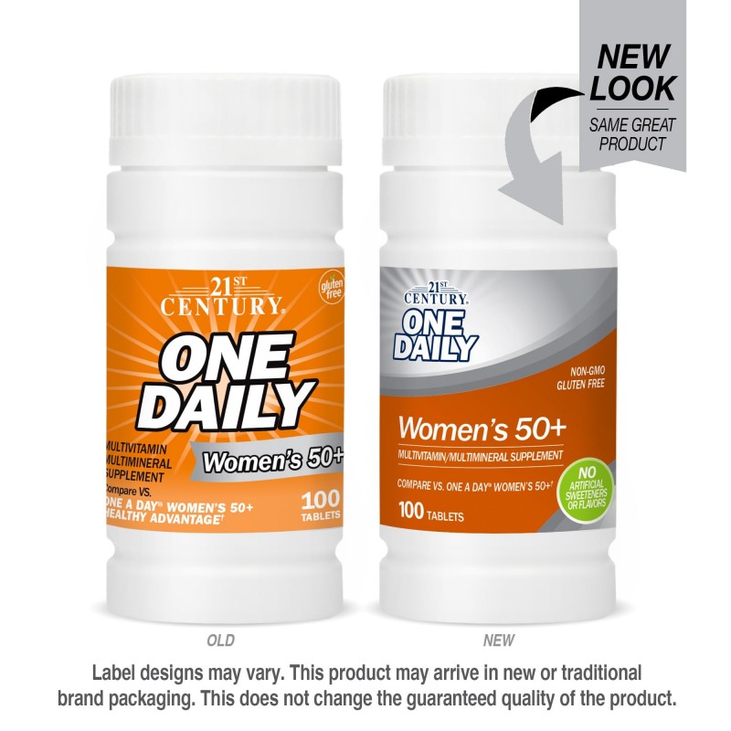 21st Century Health Care One Daily для женщин 50+ мультивитамины и мультиминералы 100 таблеток