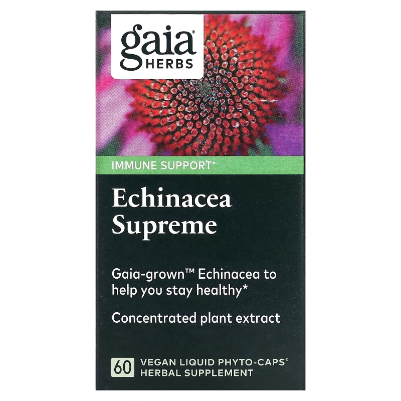 Gaia Herbs, Echinacea Supreme, 60 Vegan Liquid Phyto-Caps