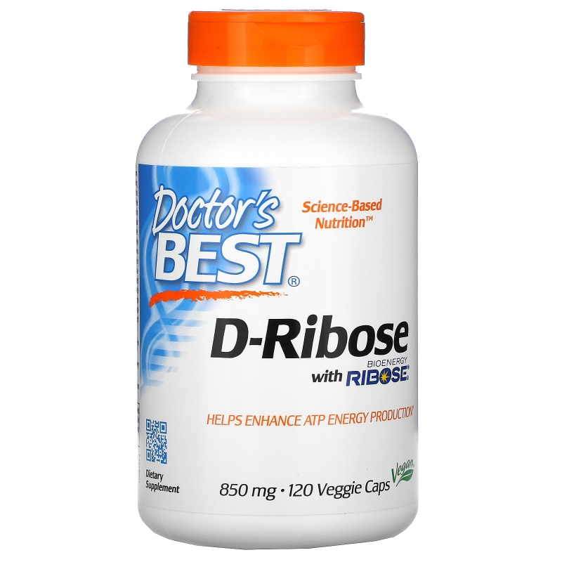 Doctor's Best Best D-рибоза 850 мг 120 растительных капсул