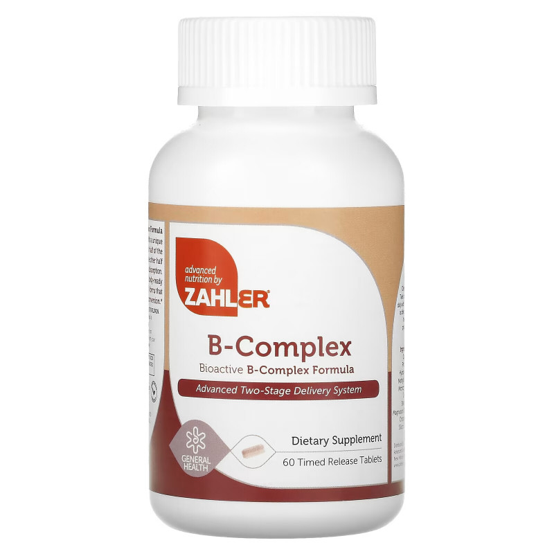 Zahler, Bioactive B- Complex, 60 Timed Release Tablets