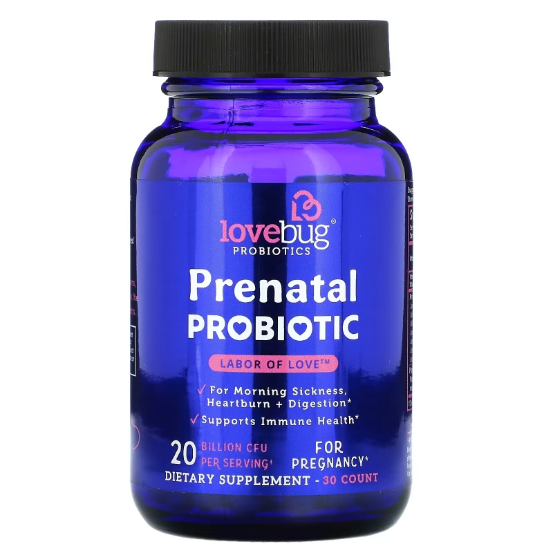 LoveBug Probiotics, Prenatal Probiotic, 20 Billion CFU, 30 Count