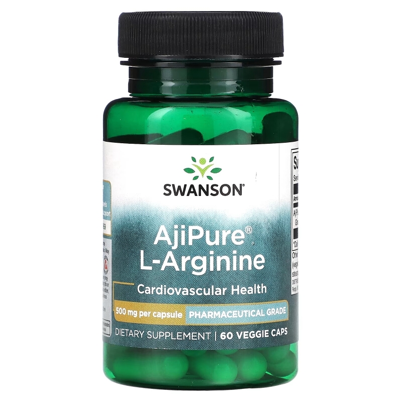 Swanson, AjiPure L-Arginine, 500 mg, 60 Veggie Caps