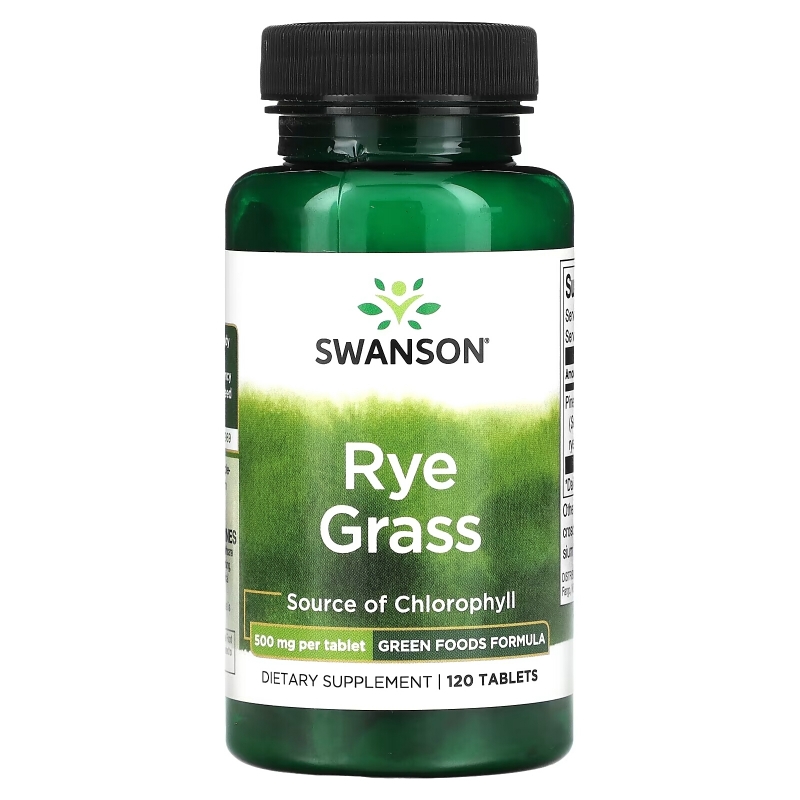 Swanson, Rye Grass, 500 mg , 120 Tablets