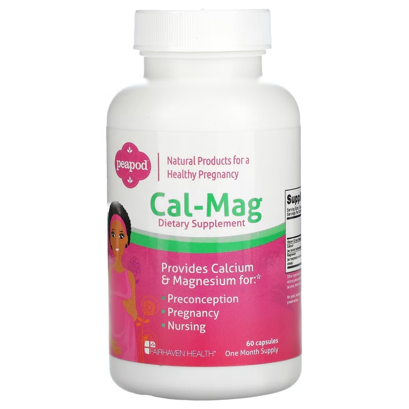 Fairhaven Health Pregnancy Plus Cal-Mag Здоровая беременность с кальцием и магнием 60 капсул