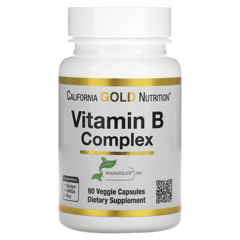 California Gold Nutrition, Vitamin B Complex, 60 Veggie Capsules